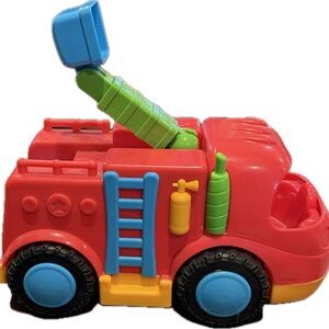 Baby Genius 11" Heavy Duty Fire Truck - Bucket Extends Toy